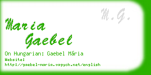 maria gaebel business card